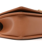 Caviar Chevron Quilted Medium Boy Flap Brown