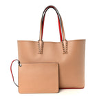 Calfskin Spikes East West Cabata Tote Nude