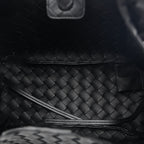 Nappa Intrecciato Small Campana Shoulder Bag Black