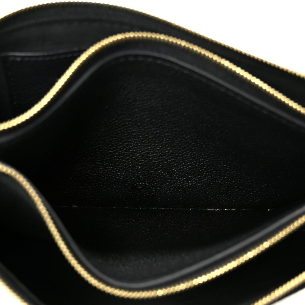 Empreinte Monogram Giant Double Zip Pochette Black Cream