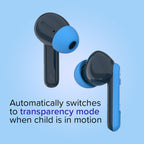 myFirst CareBuds – Wireless Bluetooth Earbuds for Kids (Space Blue)
