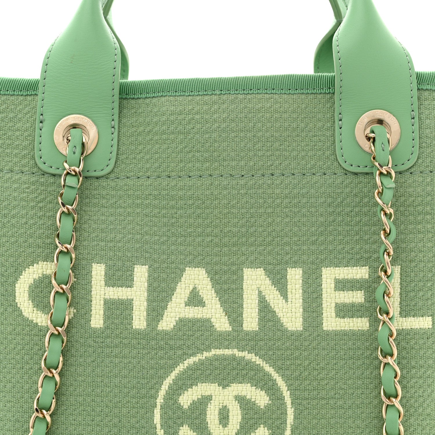 Mixed Fibers Small Deauville Tote Green