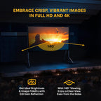 Kodak 120" Dual Portable Projector Screen with Stand and Carry Case