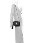 Grain De Poudre Matelasse Monogram Mini Lou Camera Bag Black