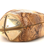 Snakeskin Large Indy Top Handle Hobo Gold