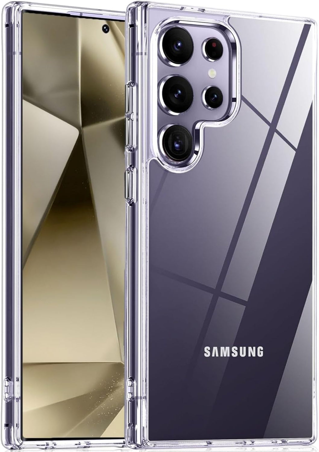 Entronix Case Compatible with Galaxy S24 Ultra - [Hard Back] Clear Cover