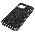 High smartphone case, Flat Back crystals, iPhone 15, Black