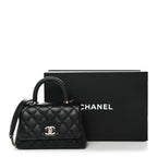 Caviar Quilted Extra Mini Coco Handle Flap Black