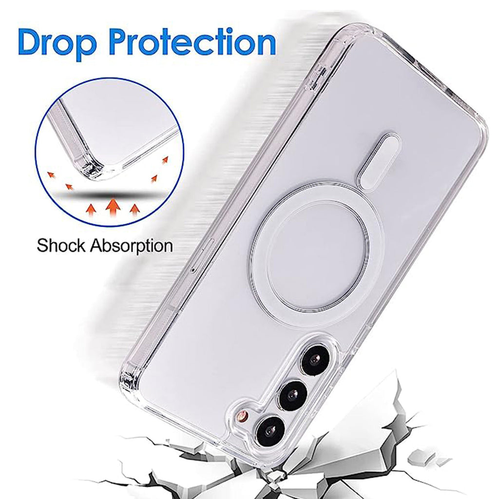 Reiko Magnetic Wireless Charging Tpu Bumper Case For Samsung S 23 In Clear