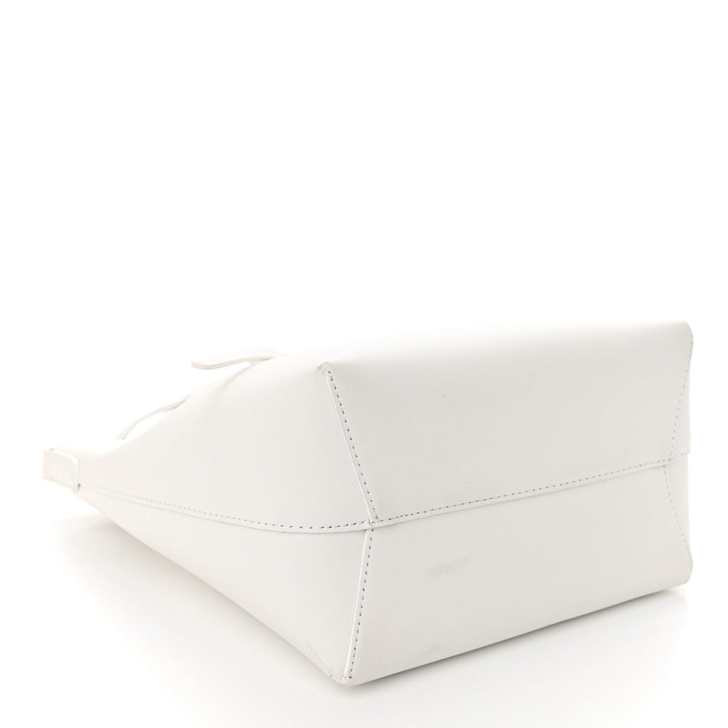 Calfskin Mini Bucket Bag White