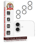 Entronix Clear Camera Lens Protector Compatible with iPhone 16 Plus - 3-Piece Combo