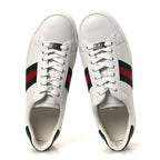 Ultralight Plume Calfskin Web Womens Ace Platform Sneakers 39.5 White