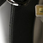 Caviar Quilted Grand Shopping Tote GST Dark Silver