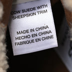 X UGG Suede shearling Small Shopping Bag Chestnut