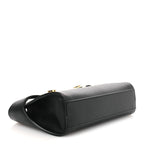 Calfskin Mini E/W Hug Crossbody Bag Black Flame Red