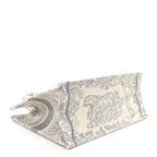 Canvas Embroidered Medium Dioriviera Toile De Jouy Book Tote Gray