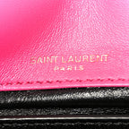 Boucle Tweed Patchwork Monogram Medium Jamie Baguette Magenta