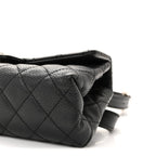 Grained Calfskin Quilted 2.55 Reissue Flap Belt Bag Clutch Black