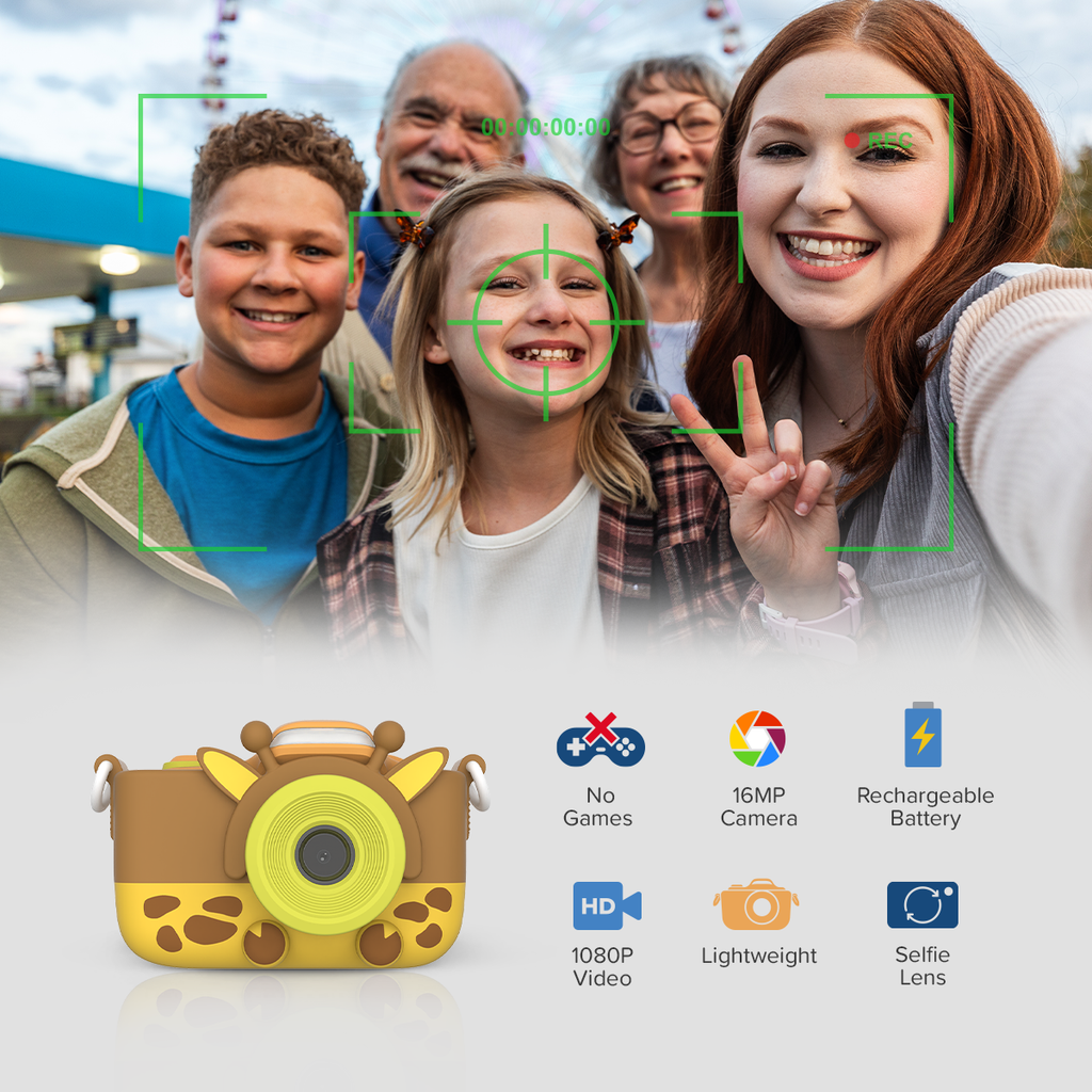 myFirst Camera 3 - Kids Digital Camera w/ Shockproof Case (Pink)