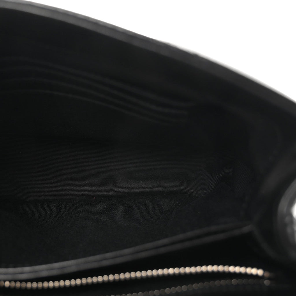 Calfskin Y Quilted Monogram Toy Loulou Crossbody Bag Black