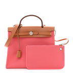 Vache Hunter Toile Herbag Zip 31 PM Rose Azalee Natural