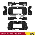 Gamepad Hand Grip Joystick Shell Case with L2 R2 Trigger Buttons for PS Vita 2000 Slim and Front L2 R2 Kits