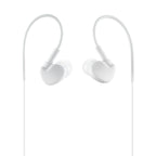 Universal Sport Stereo Earphones W. Tangle Free Noodle Cable And Mic In White