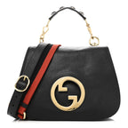 Roxy Calfskin Web Mini Blondie Shoulder Bag Blondie Black