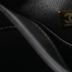 Lambskin Quilted Small Trendy CC Dual Handle Flap Bag Black