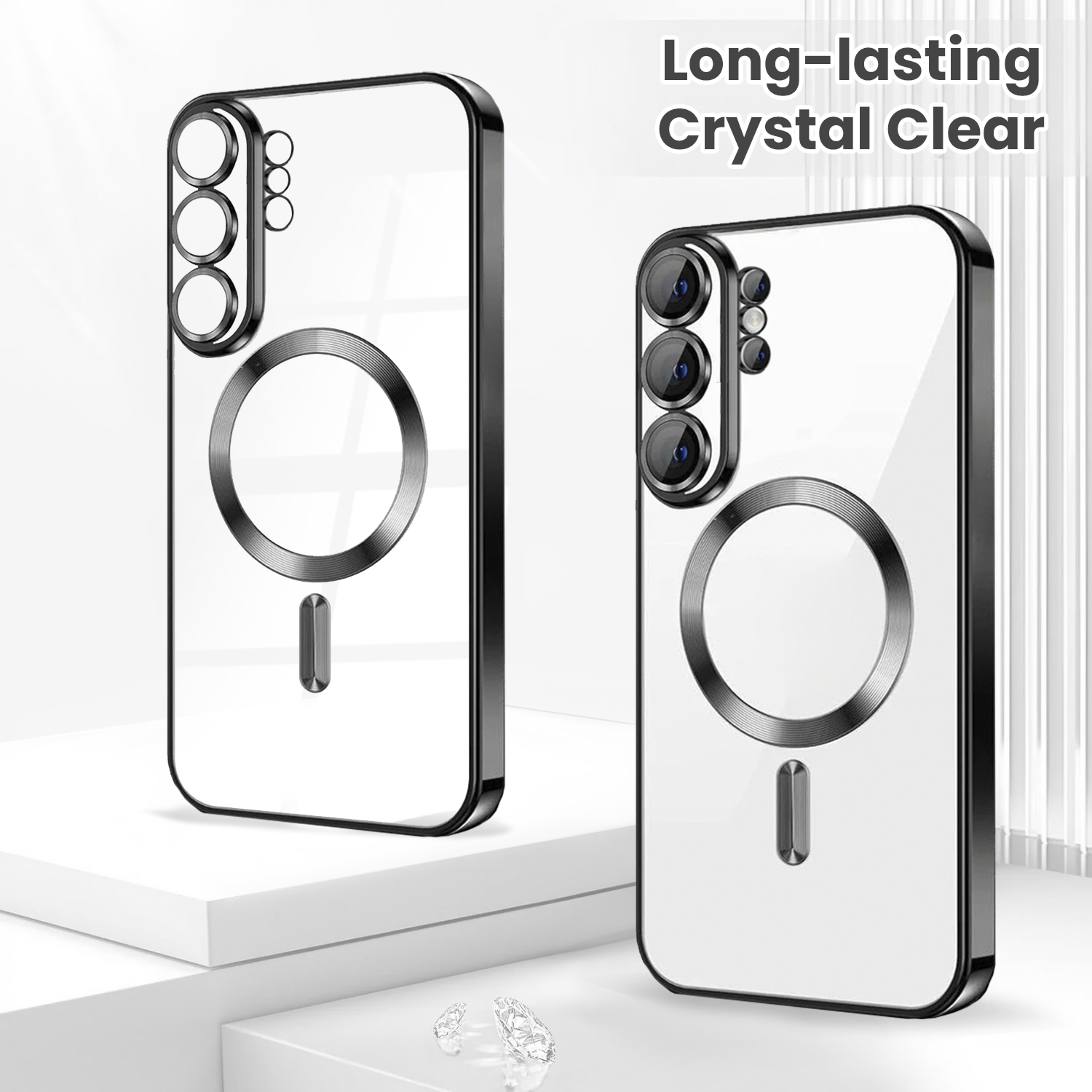 [DIS] Entronix [Magnetic] Case Compatible with Galaxy S26 Ultra - [Clear Back] Luxury Glossy Cover