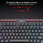 K515 Shiva RGB Membrane Gaming Keyboard with 98 Keys, Detachable Wrist Rest, and Smooth Linear Switches