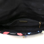 Lambskin Printed Fabric Medium Chanel 19 Flap Black Multicolor
