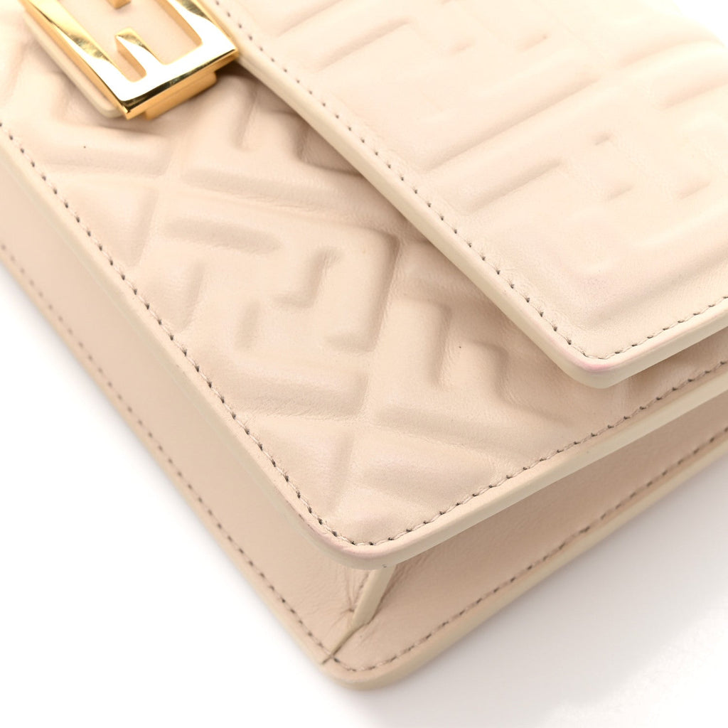 Nappa Matisse FF Embossed Wallet On Chain Baguette Camelia