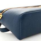 Grained Calfskin L19 Extra Pocket Pouch Navy Blue