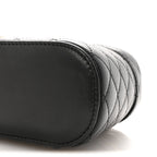 Lambskin Quilted Mini Gaby Vanity Case Black