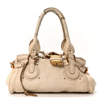 Calfskin Medium Paddington Satchel Ivory