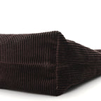 Corduroy Pouch Bag Ebony Baltic Blue