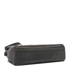 Satin Quilted Crystal CC Square Flap Grey