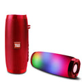 Wireless Speaker; Waterproof Speaker With Colorful LED Light; Portable Outdoor 3D Stereo Bass Luminous Speaker