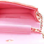 Jersey Quilted Micro Mini Flap Red