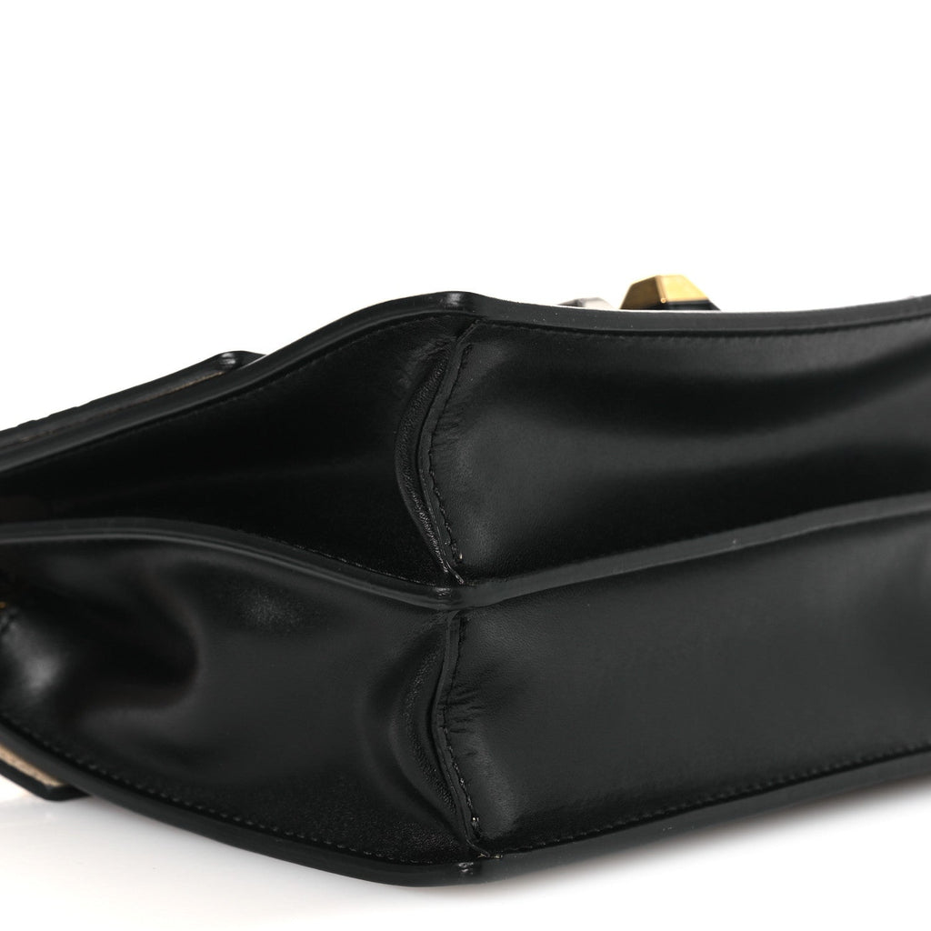 Vitello Liberty Bi-Color FF 1974 Embossed Small Kan I Shoulder Bag Black Maya