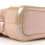 Iridescent Aged Calfskin Quilted Small Gabrielle Hobo Light Pink
