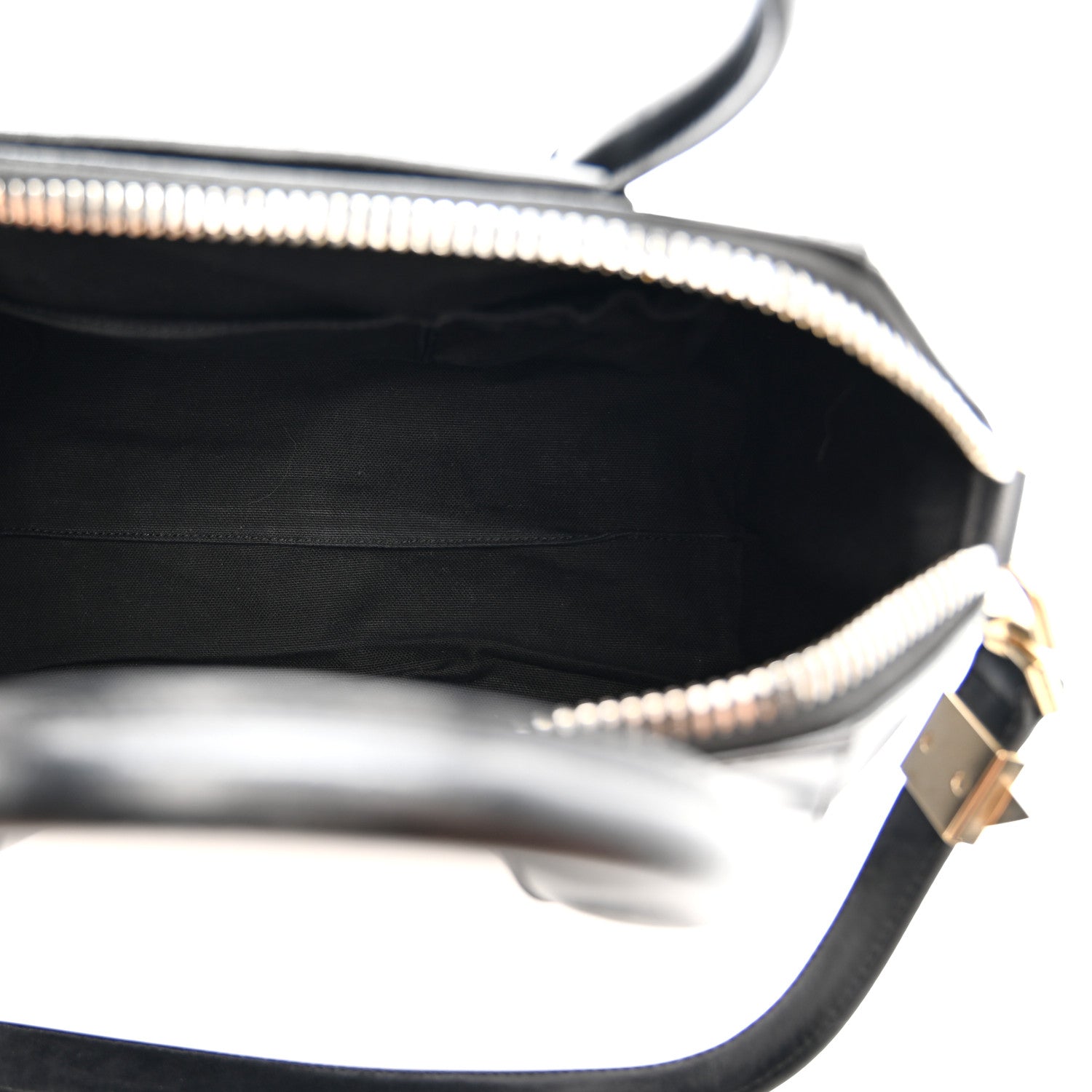 Shiny Lord Calfskin Small Antigona Black