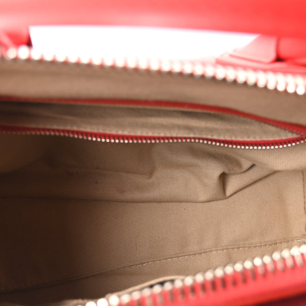 Calf Hair Smooth Calfskin Geometric Small Antigona Red