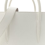 Calfskin Lizard Embossed Medium Paloma White