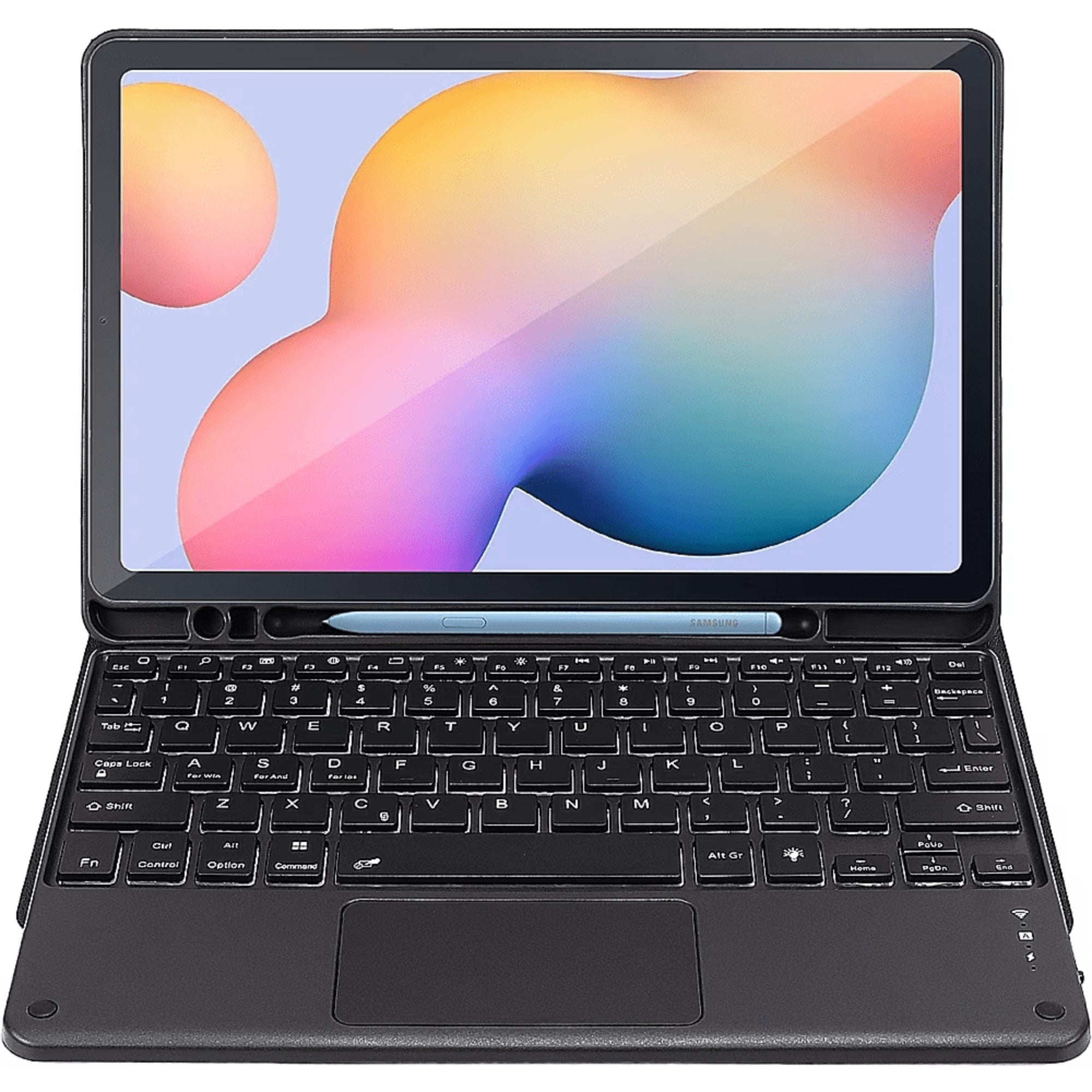 SAHARA - Keyboard Folio Case for Samsung Galaxy Tab S6 Lite (2020-2024) - Black