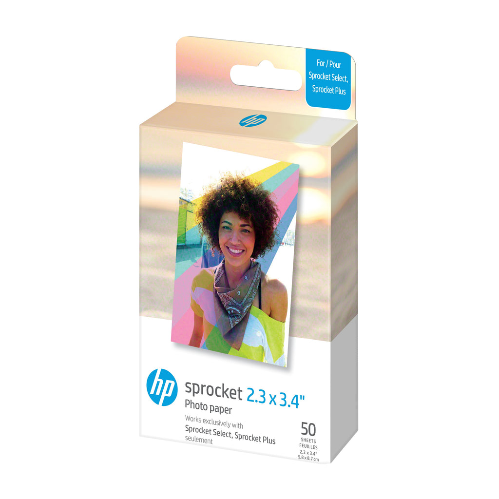 HP Sprocket 2.3 x 3.4” Zink Photo Paper Kit - 50 Pack Zink Paper, Case, Album, Markers & Stickers