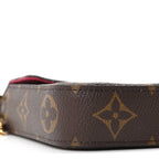 Monogram Pochette Felicie Chain Wallet Fuchsia