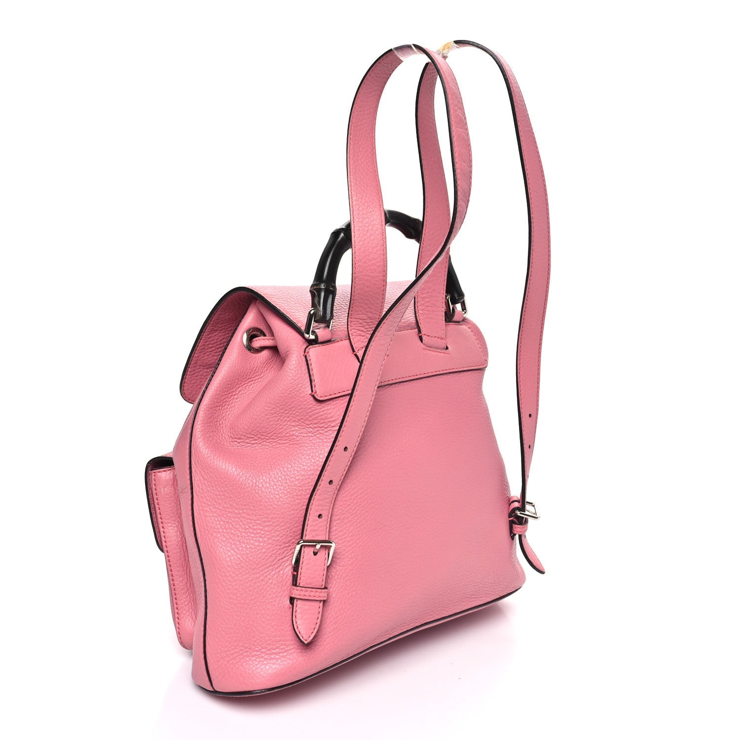 Cellarius Calfskin Medium Bamboo Backpack Glossy Pink