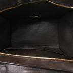 Sleek Calfskin Tri-color Small Trapeze Wine